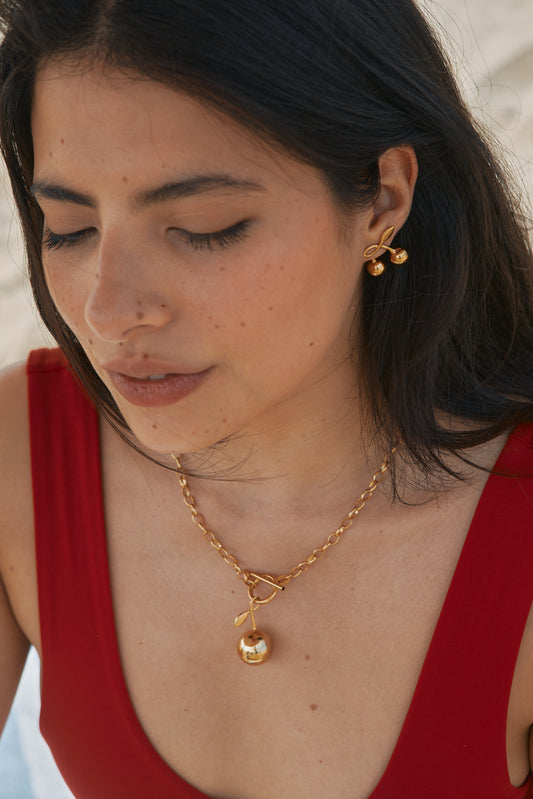 Kolczyki Cherry Medium Gold