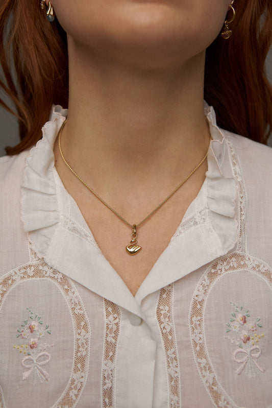 Naszyjnik Swan Medium Gold Owal