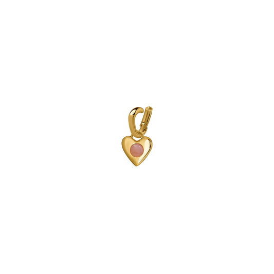 Zawieszka Valentin Mini Gold z Kamieniem Baby Pink