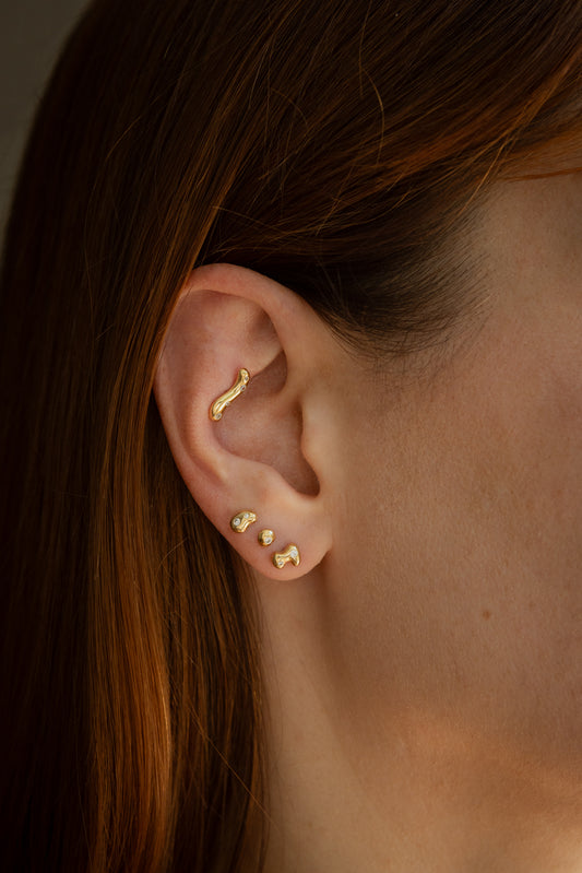 Kolczyk do piercingu Dew 3 Gold