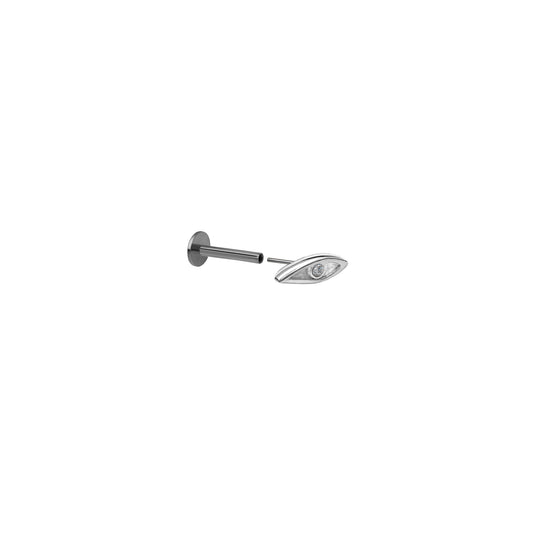 Kolczyk do piercingu Oko Zirconia Silver