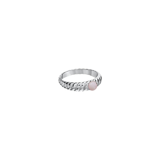 Obrączka Valentin Silver z Kamieniem baby pink