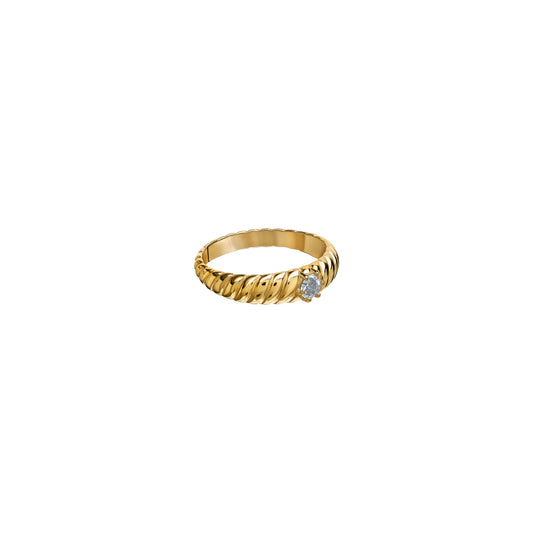 Obrączka Valentin Zirconia Gold