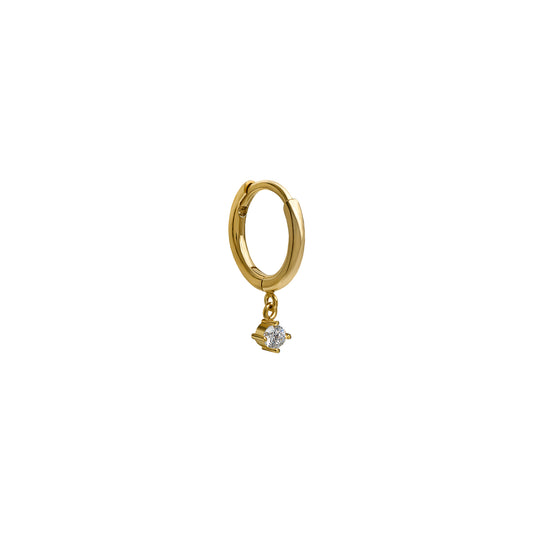 Kolczyk Cliker Zirconia Gold