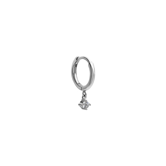 Kolczyk Cliker Zirconia Silver