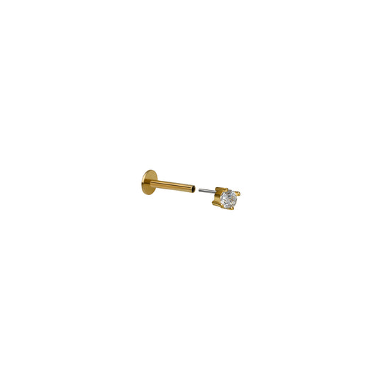 Kolczyk do piercingu Zirconia 1 Gold