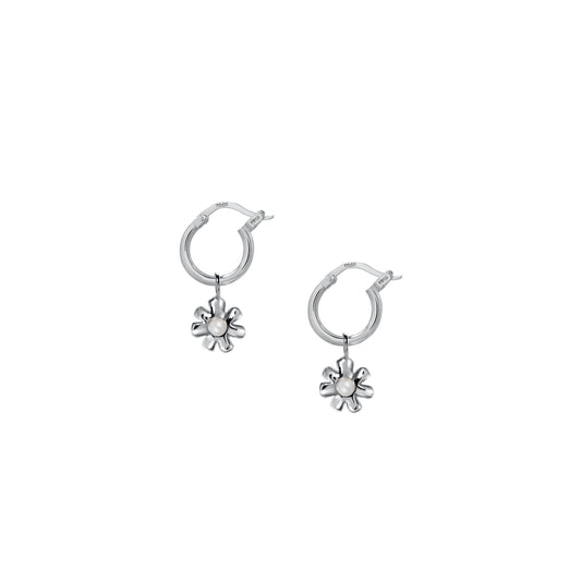 Kolczyki Kółka Daisy Silver