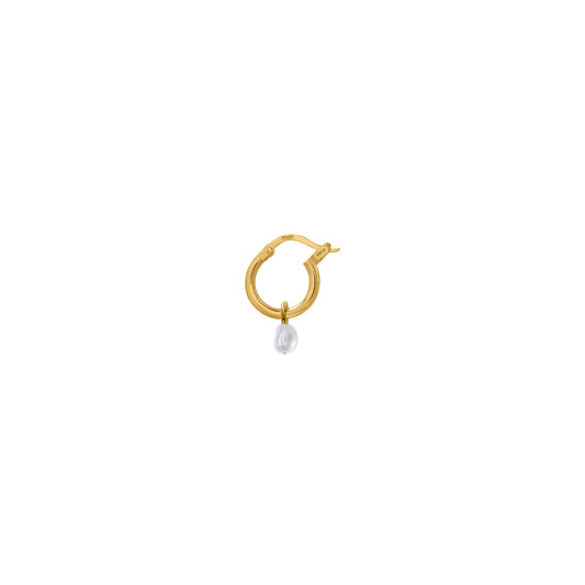Kolczyki Kółka Pearl Gold