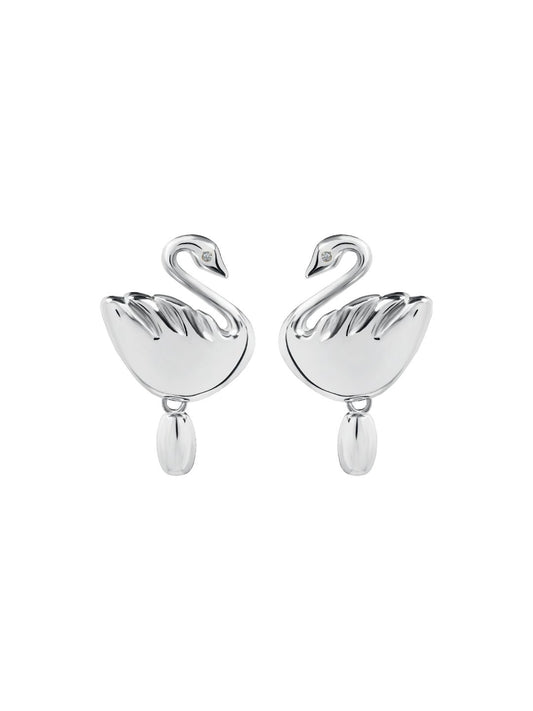 Kolczyki Swan Love Silver