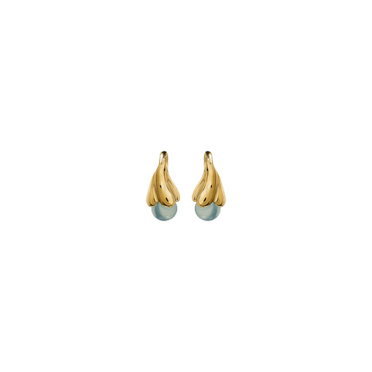 Kolczyki Tinker Bell Gold z kamieniami Aqua