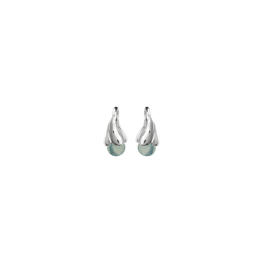 Kolczyki Tinker Bell Silver z kamieniami Aqua