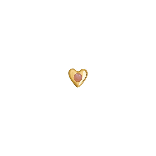 Kolczyki Valentin Mini Gold z Kamieniem Baby Pink