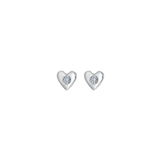 Kolczyki Valentin Mini Silver Zirconia