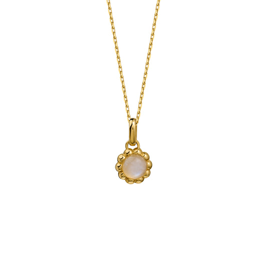 Naszyjnik Flora Gold z Kamieniem Moon
