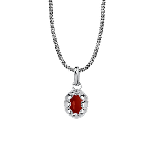 Naszyjnik Sirène Silver z kamieniem Red Owal