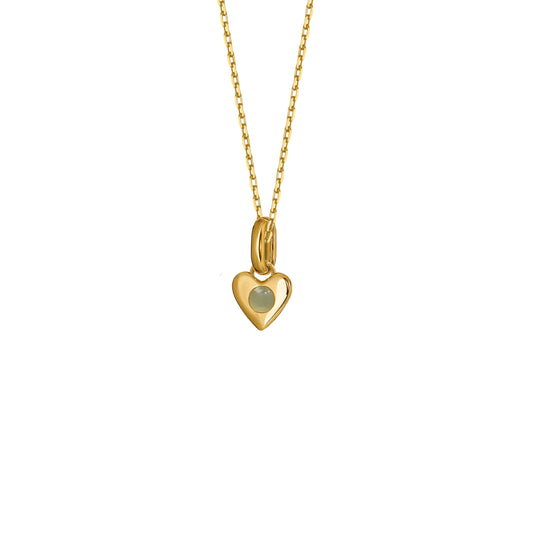 Naszyjnik Valentin Mini Gold z Kamieniem Aqua