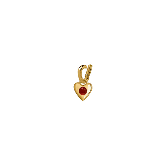Zawieszka Valentin Mini Gold z Kamieniem Red