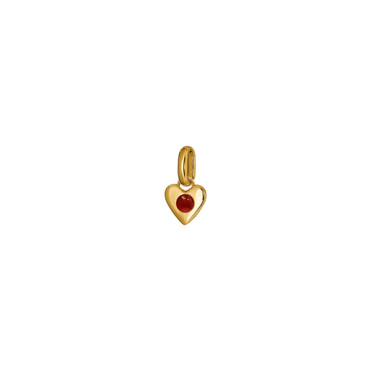 Zawieszka Valentin Mini Gold z Kamieniem Red