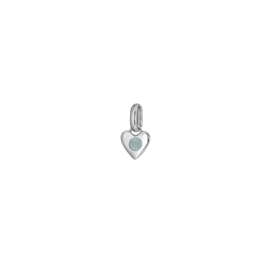 Zawieszka Valentin Mini Silver z Kamieniem Aqua