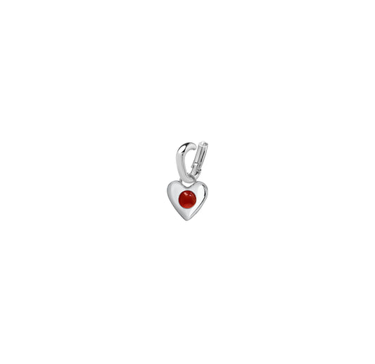 Zawieszka Valentin Mini Silver z Kamieniem Red