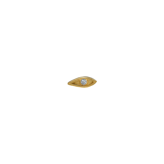 Kolczyk do piercingu Oko Zirconia Gold