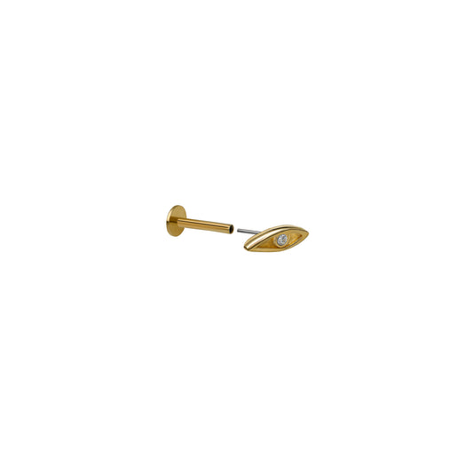 Kolczyk do piercingu Oko Zirconia Gold