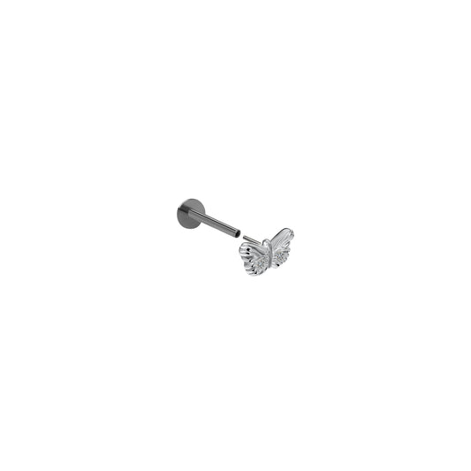 Kolczyk do piercingu Papillon Silver