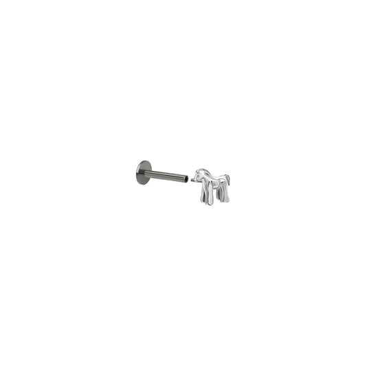 Kolczyk do piercingu Pony Silver
