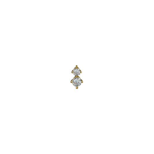 Kolczyk do piercingu Zirconia 2 Gold
