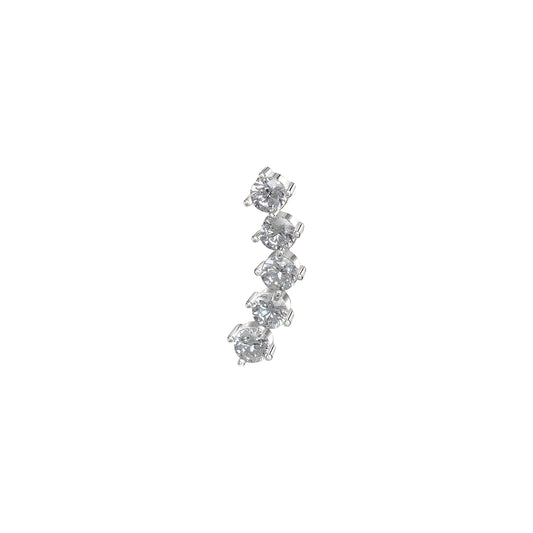 Kolczyk do piercingu Zirconia 5 Silver