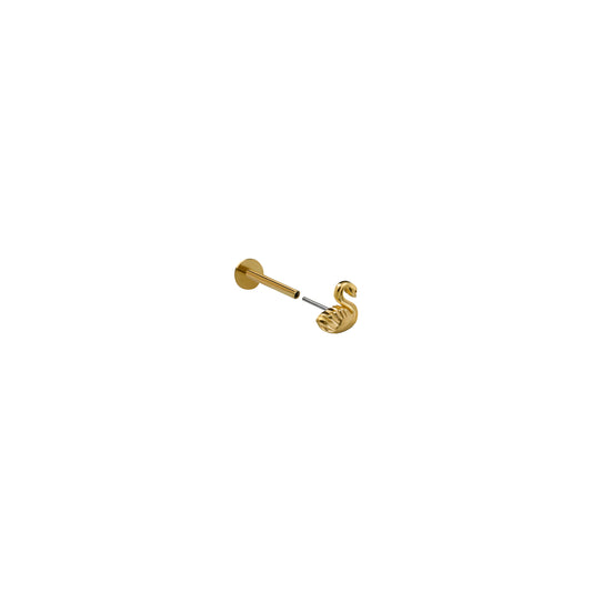 Kolczyk do piercingu Swan Gold