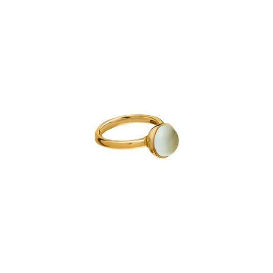 Pierścionek Gold Z Kamieniem Aqua