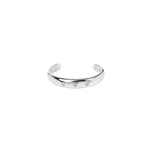 Pierścionek na stopę Zirconia 3 Silver