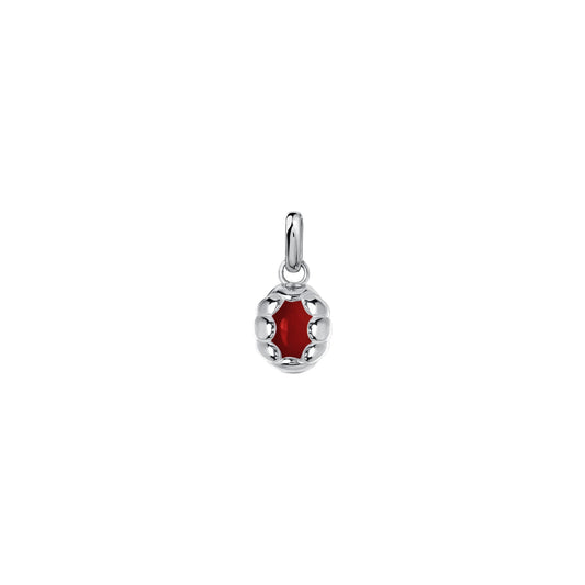 Zawieszka Sirène Silver z Kamieniem Red