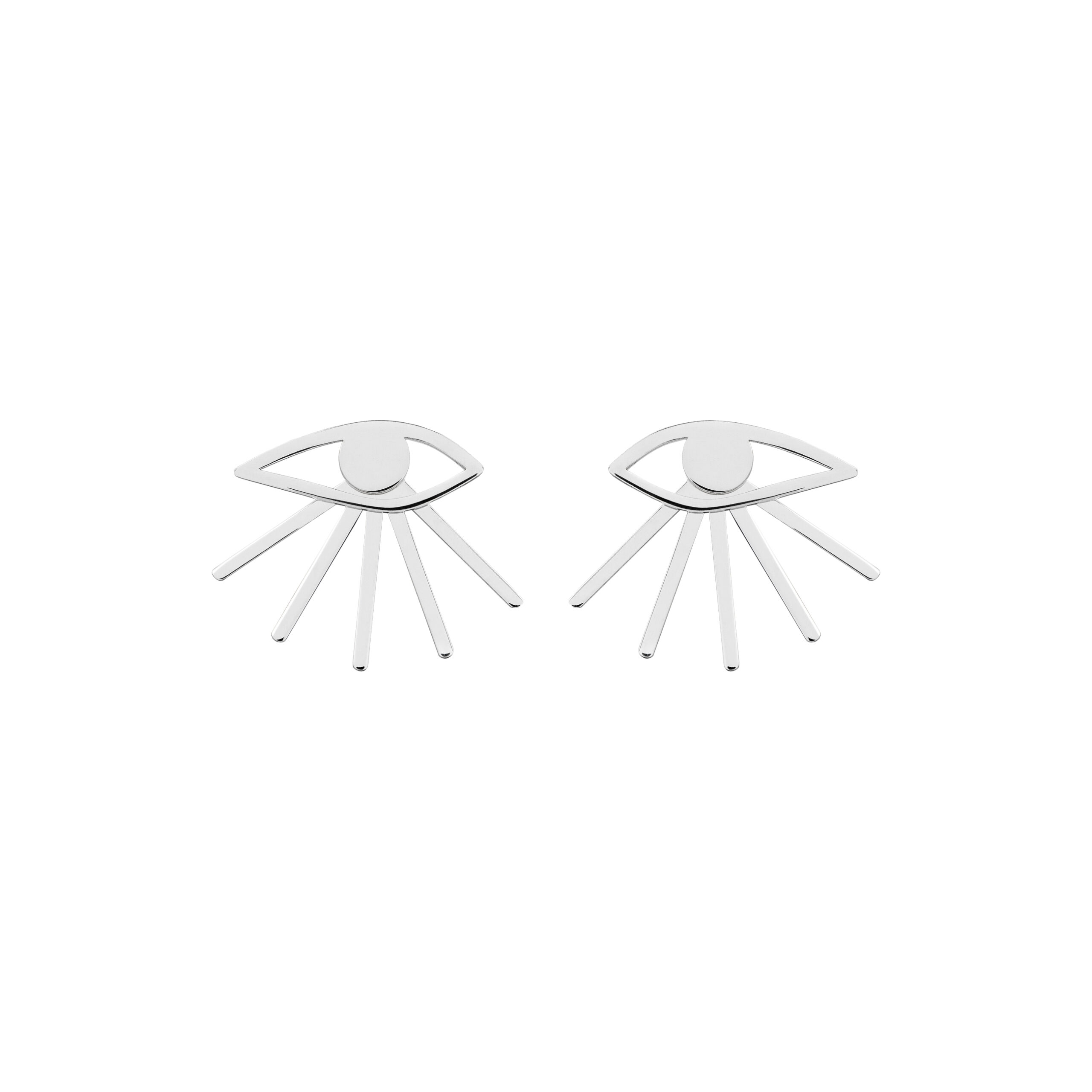 Mini Eye Earrings Silver