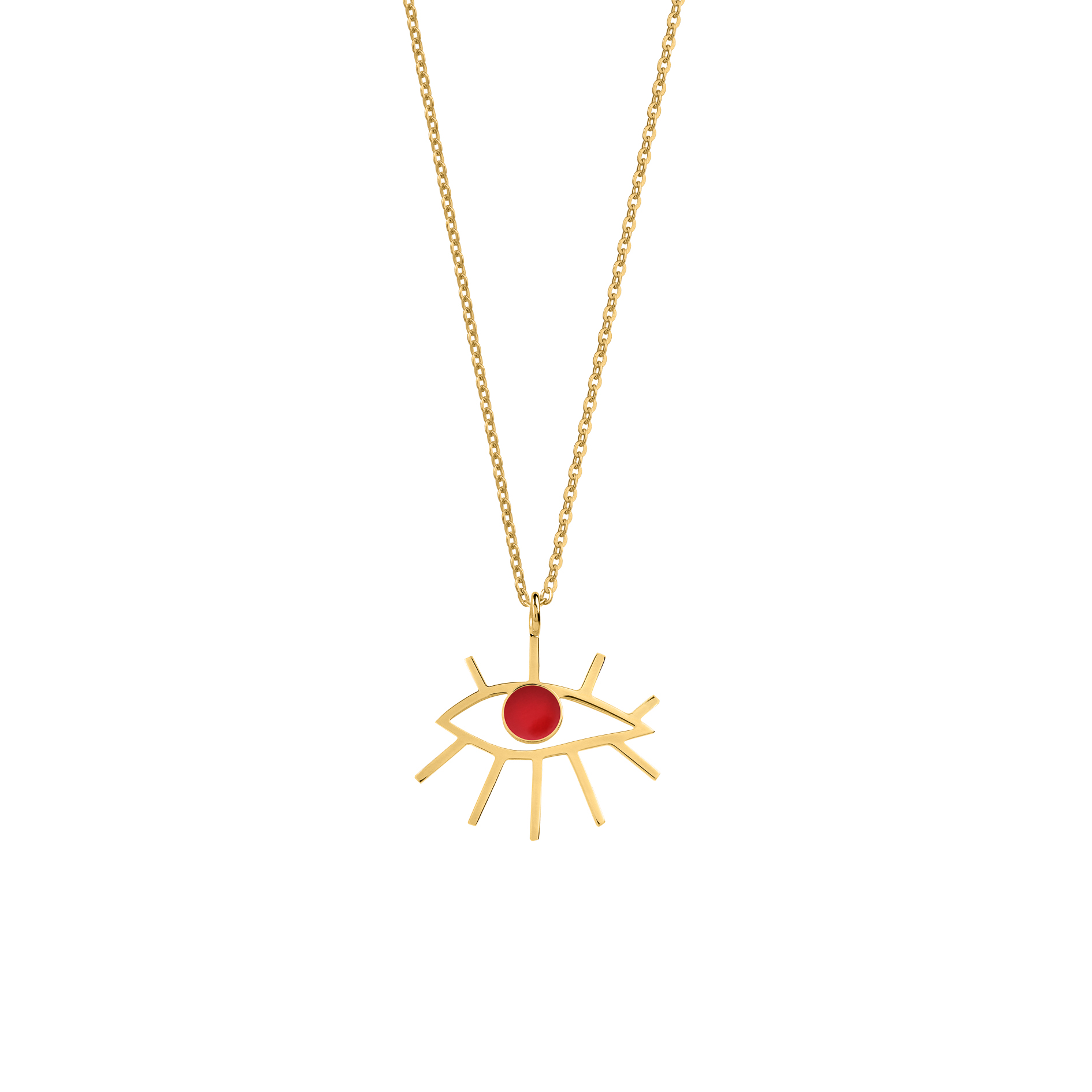 Eye Necklace Red
