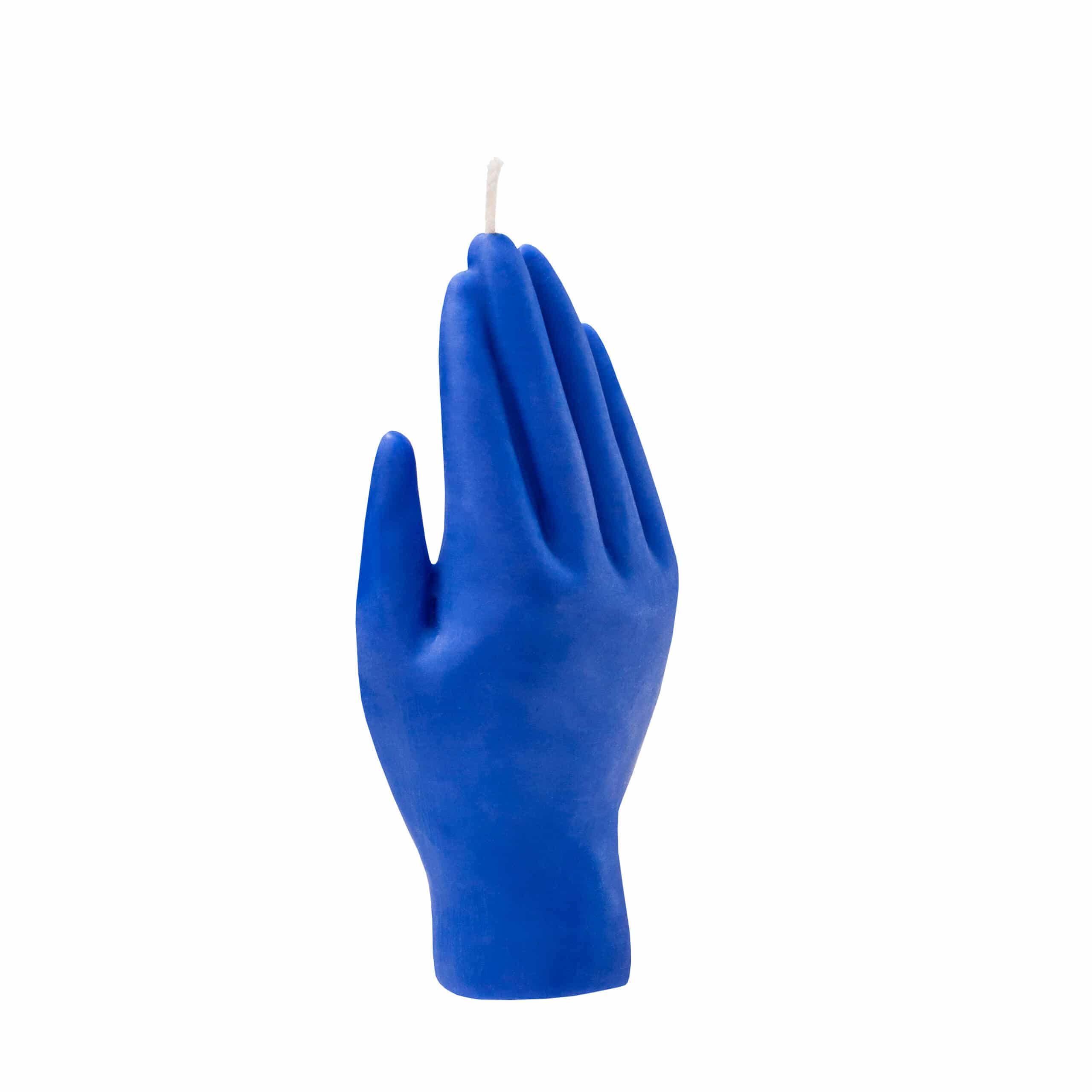 Vegan Candle Hand Blue