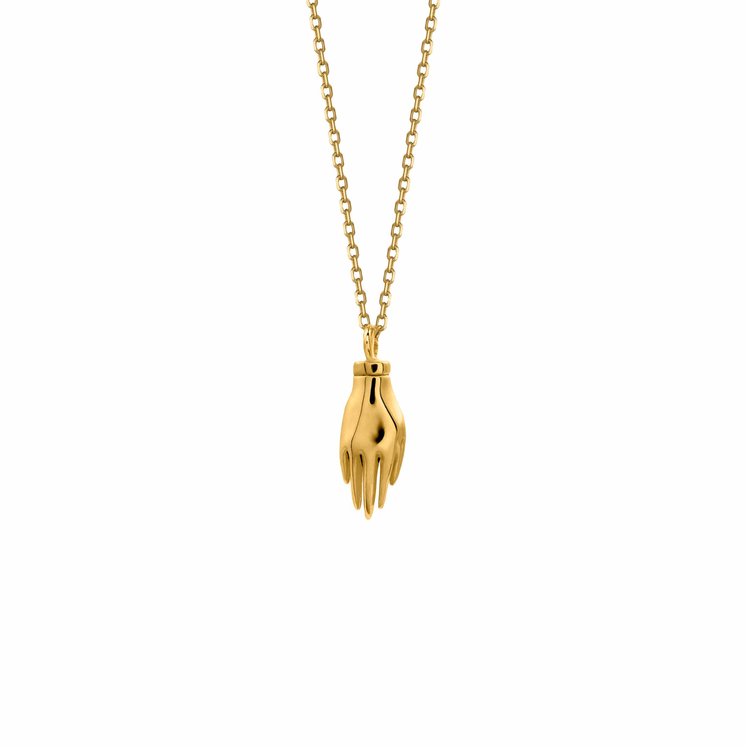 Hand Necklace 3D Gold