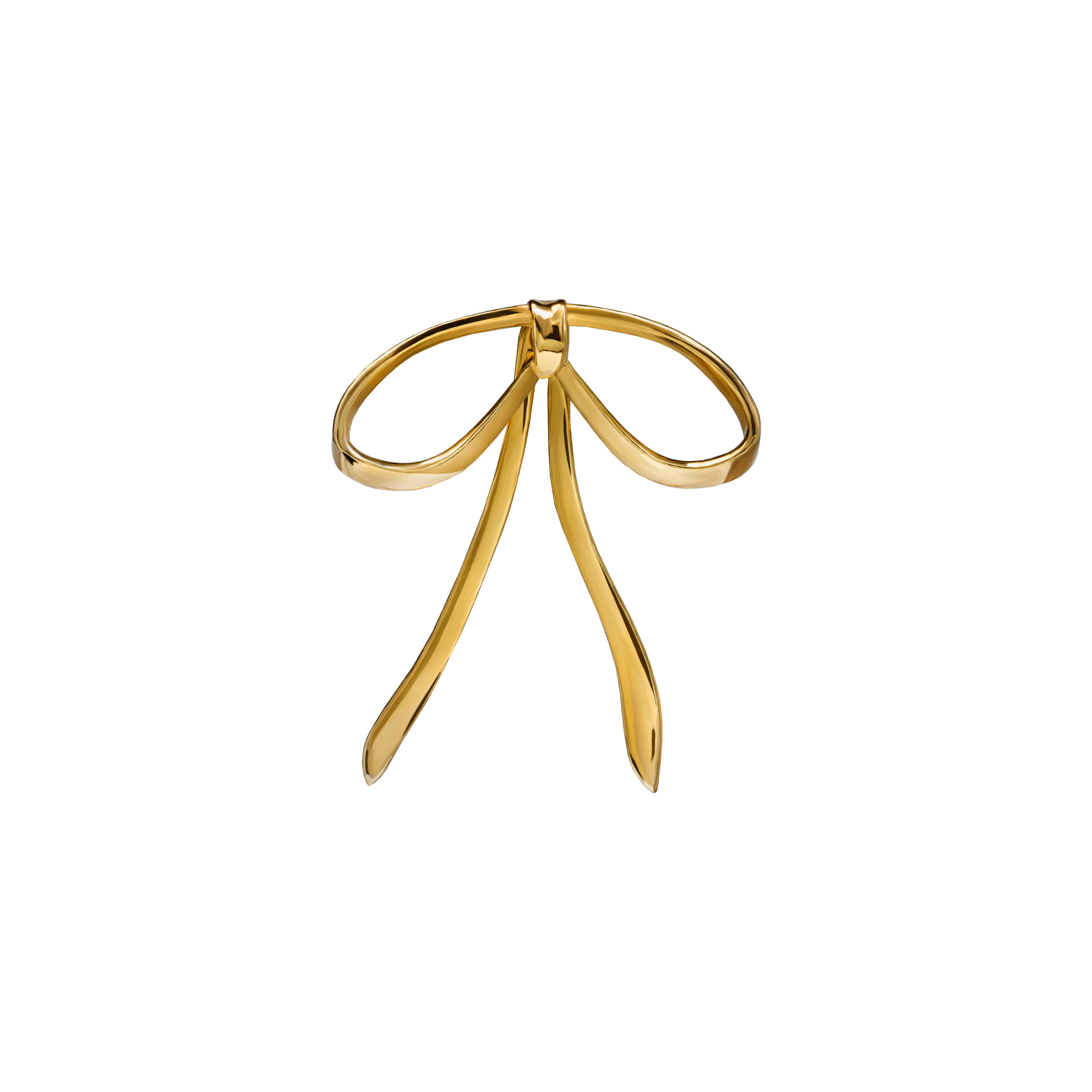 Ribbon earrings / gold