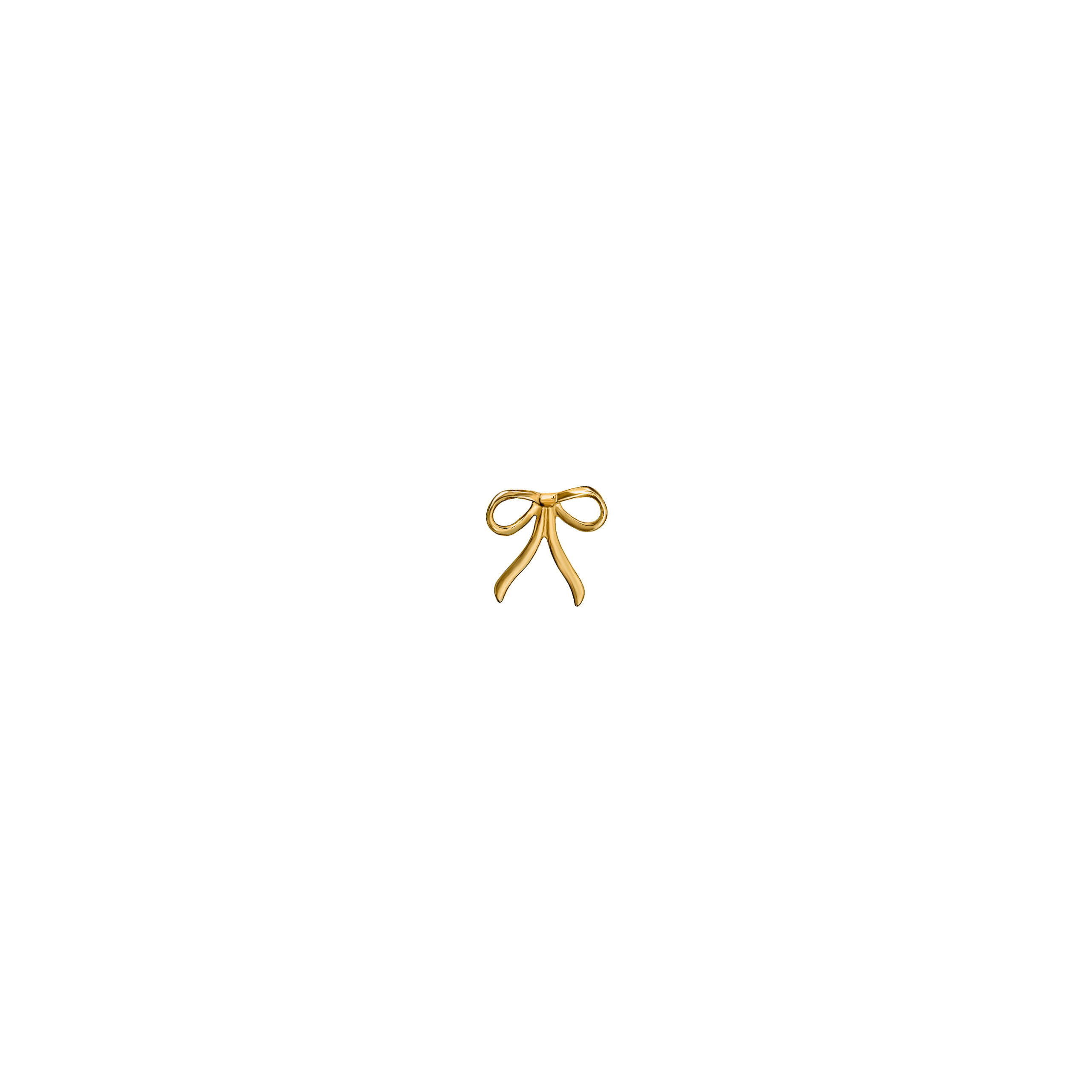 Ribbon mini earrings / gold