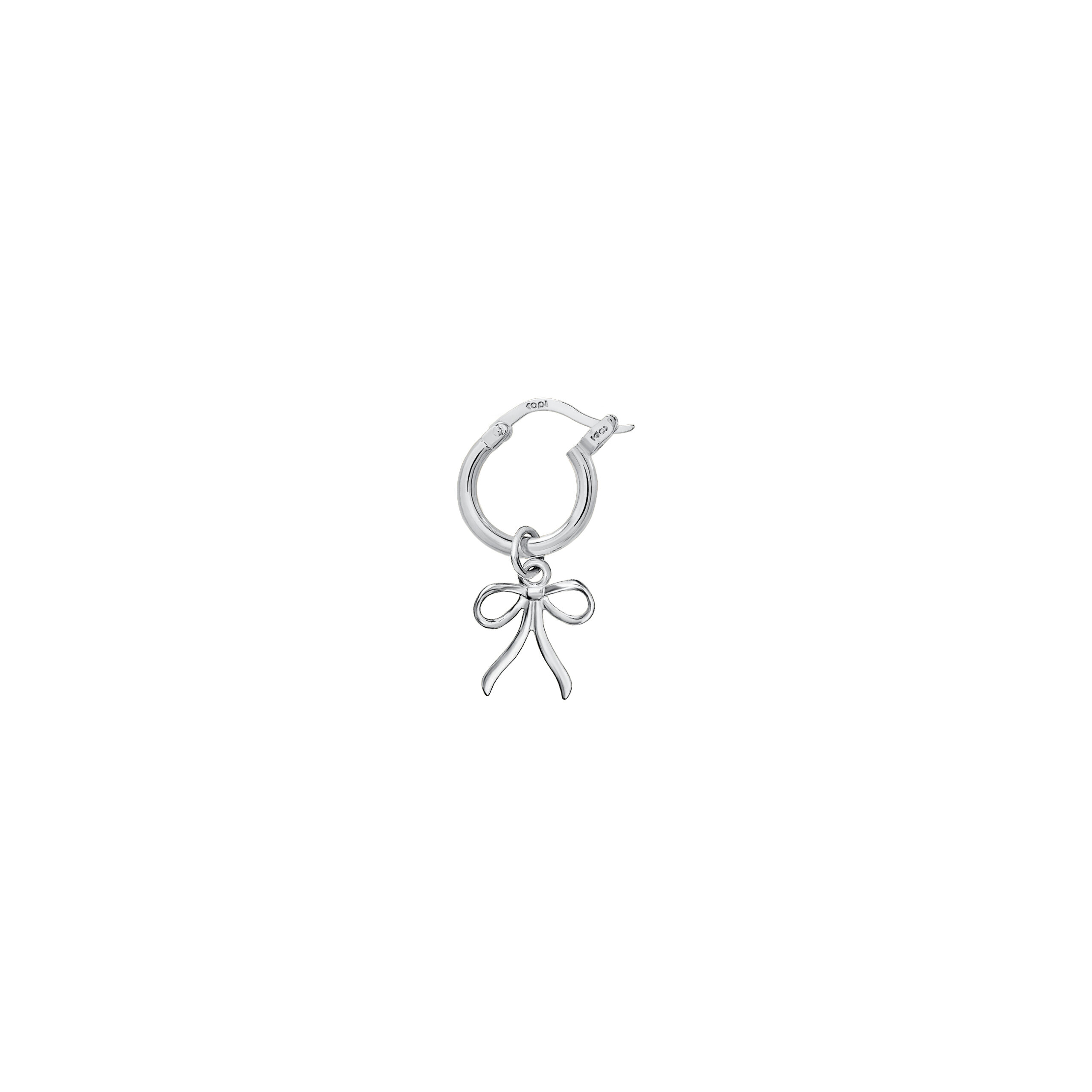 Ribbon circle earrings / silver