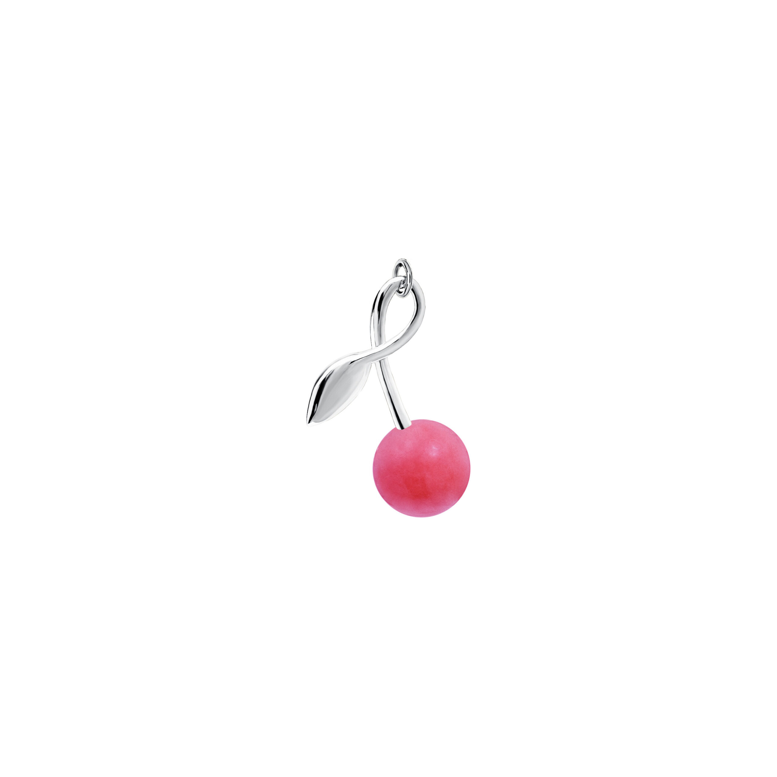 Zawieszka Cherry Medium Silver z Kamieniem Pink