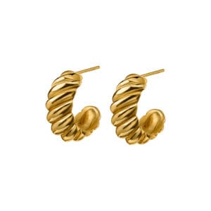 Kolczyki Flora Hoops Medium Gold<span> - </span>para