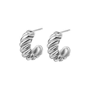 Kolczyki Flora Hoops Medium Silver<span> - </span>para