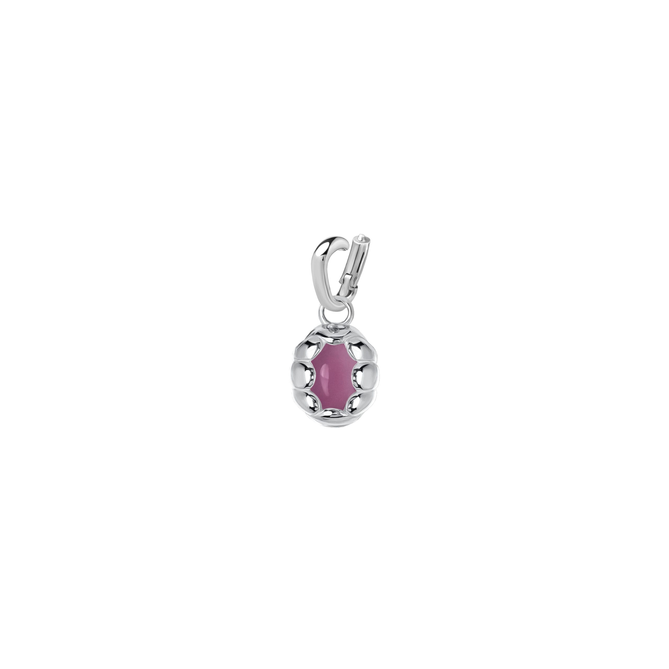 Zawieszka Sirène Silver z Kamieniem Pink