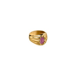 Sygnet Sirène Gold z Kamieniem Pink<span> - </span>10