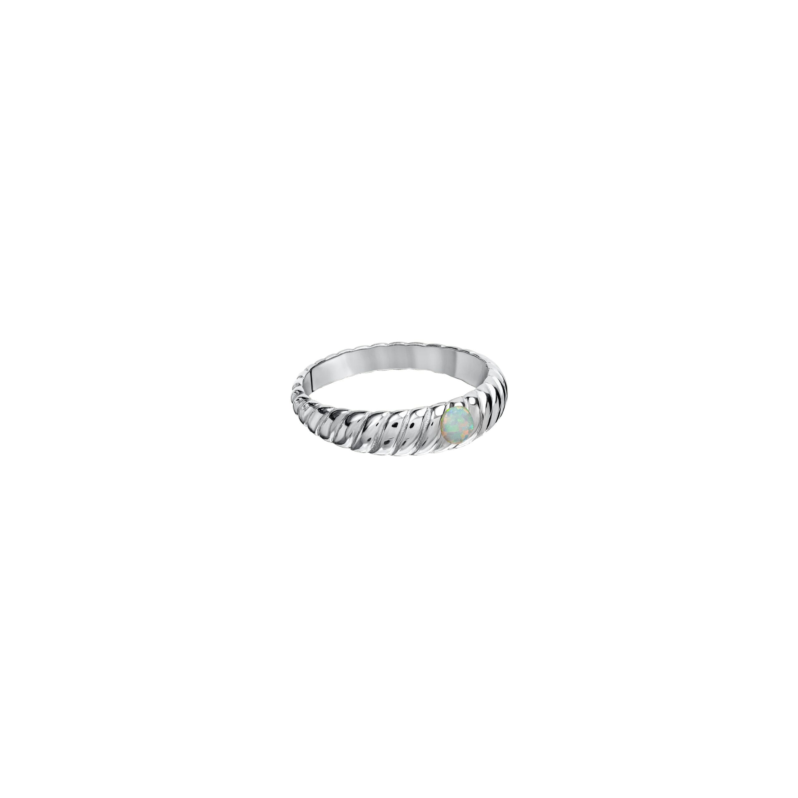 Obrączka Valentin Silver z Kamieniem Opal