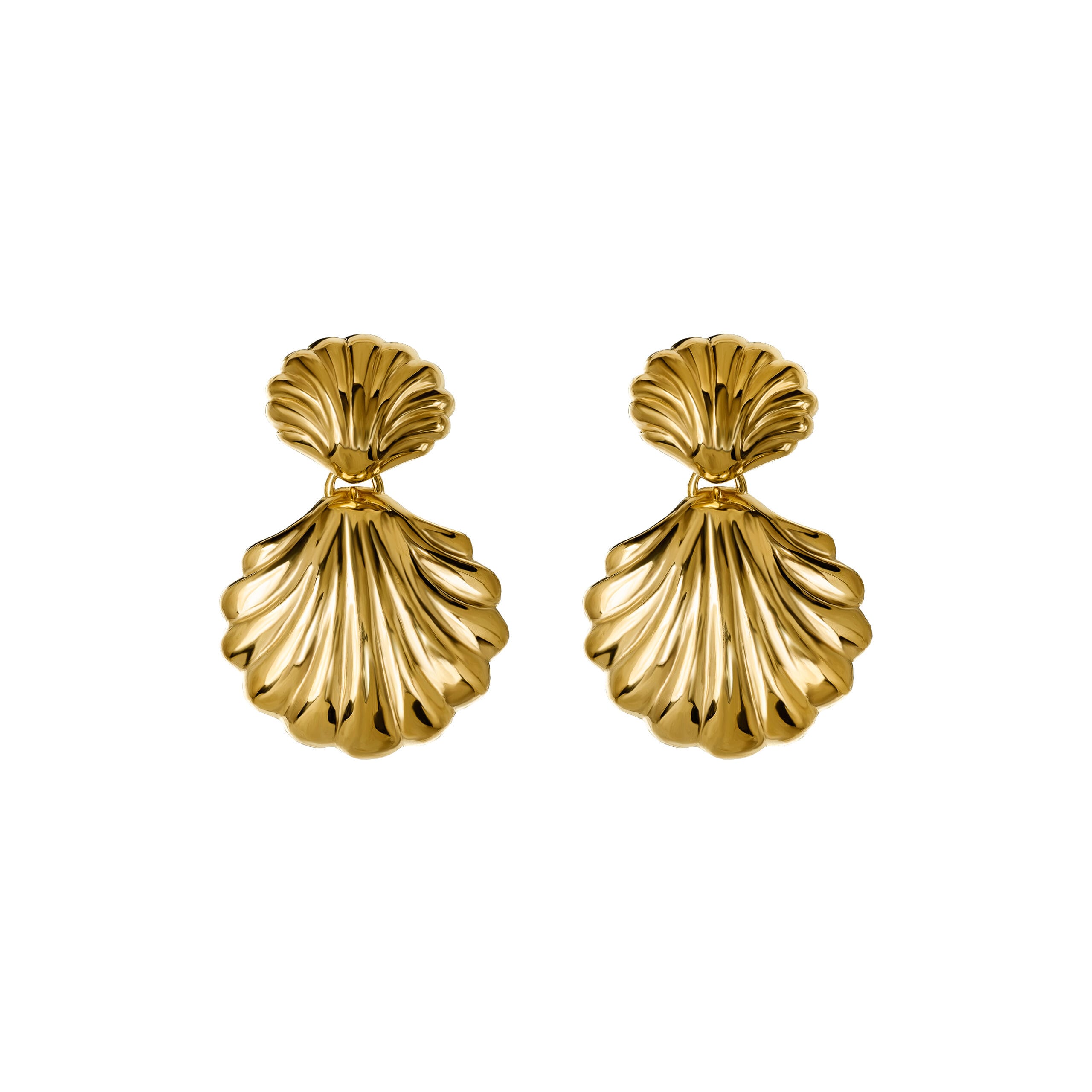 Kolczyki Shell 1 Maxi Gold