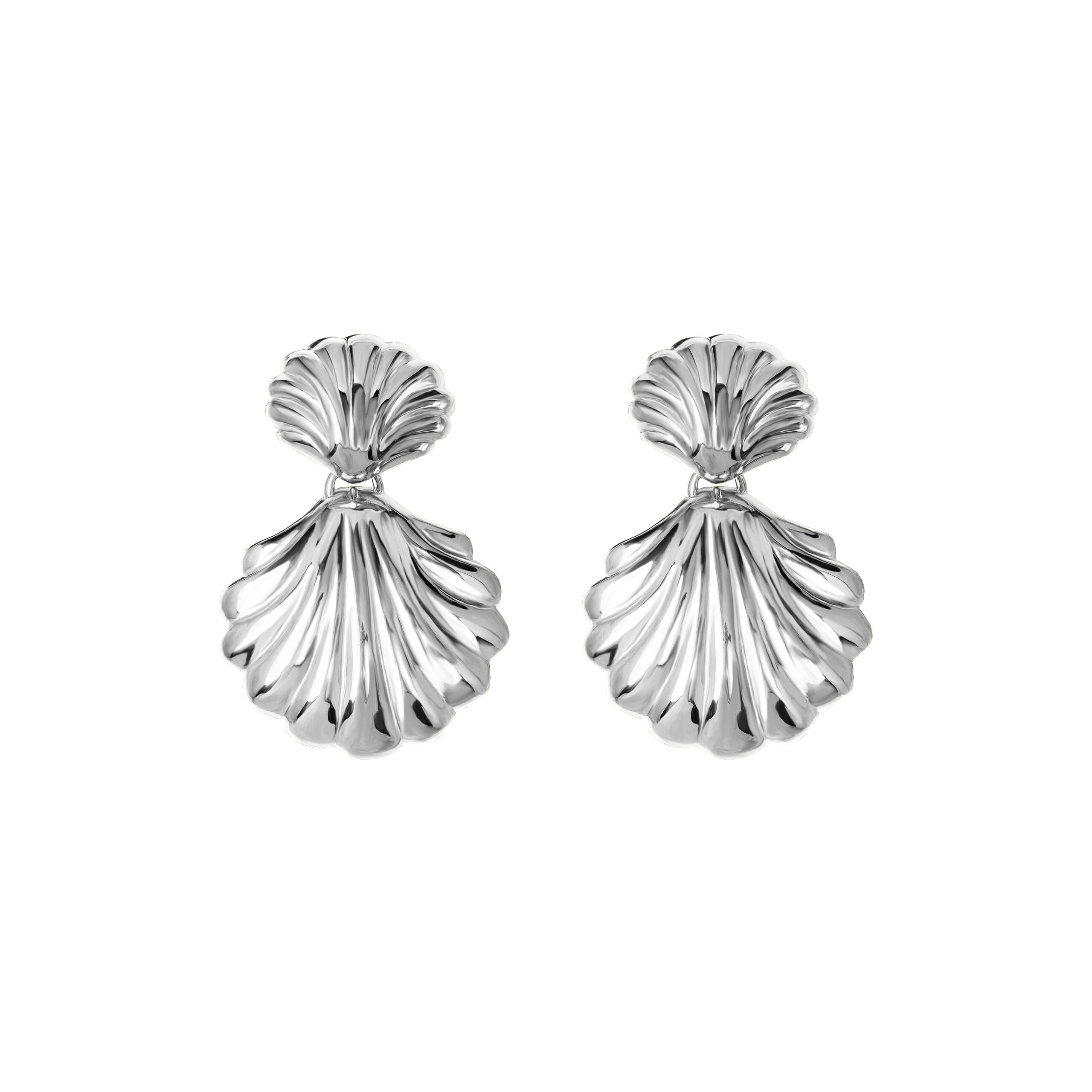 Kolczyki Shell 1 Maxi Silver