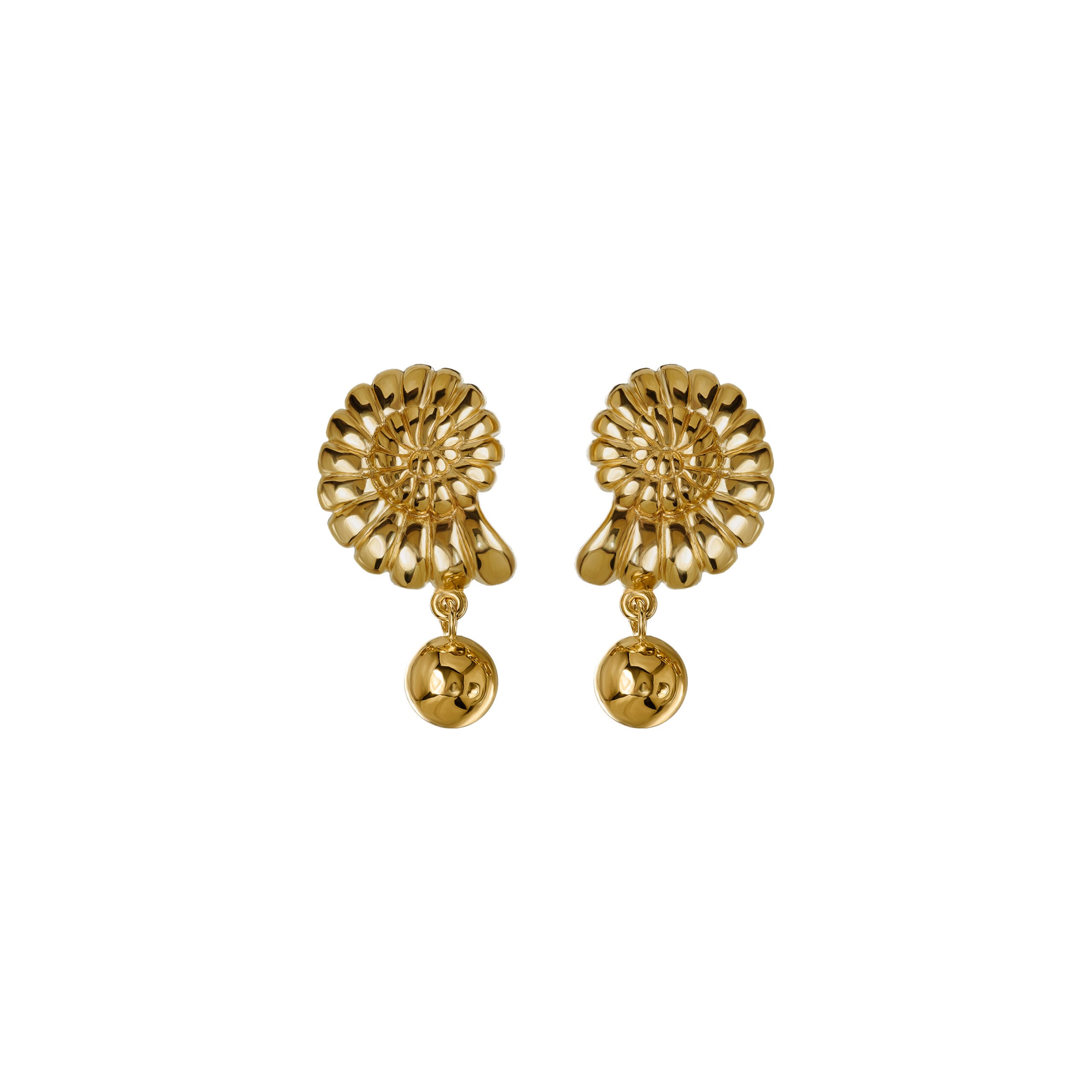 Kolczyki Shell 2 Maxi Gold